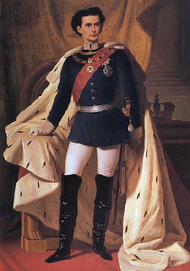 Ferdinand von Piloty Koning ludwig II van beieren France oil painting art